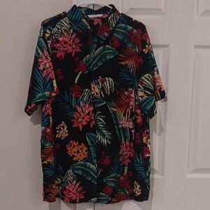 PatPat Tropical Floral Black Shirt
